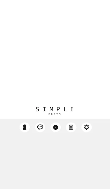 [LINE着せ替え] SIMPLE ICON-WHITE 21の画像1