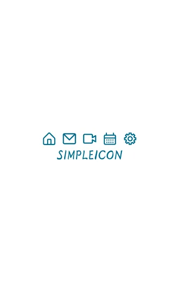 [LINE着せ替え] SIMPLE ICON -WHITE- 44の画像1