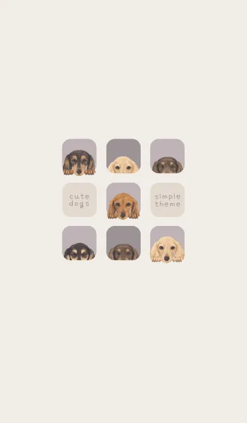 [LINE着せ替え] DOGS - ダックスフンド L - パープルグレーの画像1