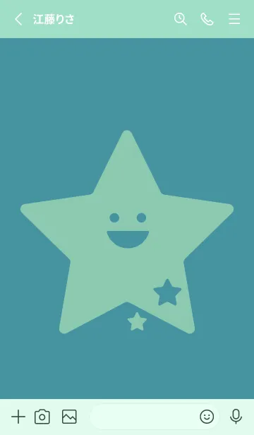 [LINE着せ替え] 星型の着せかえ ペールサックスブルーの画像2