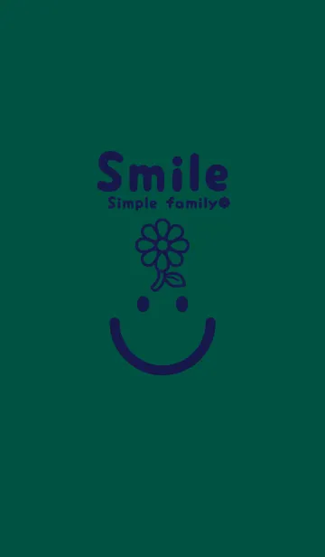 [LINE着せ替え] スマイル＆フラワー 鉄色の画像1