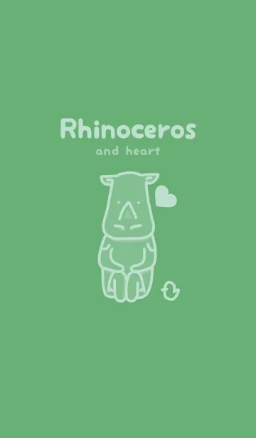 [LINE着せ替え] サイとハート 薄緑色の画像1