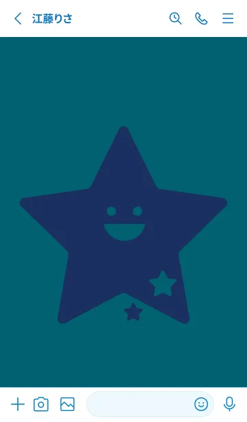 [LINE着せ替え] 星型の着せかえ ブルーカナールの画像2