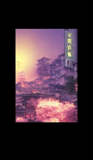 [LINE着せ替え] 和の夜桜#EK23。の画像1