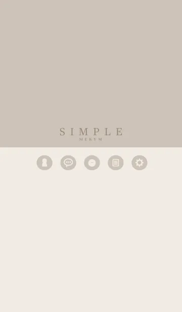 [LINE着せ替え] SIMPLE ICON BROWN - MEKYM 6の画像1