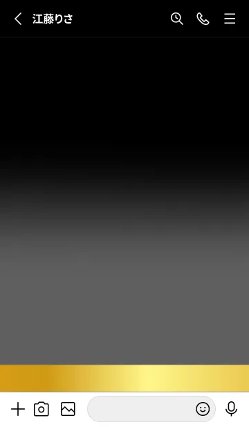 [LINE着せ替え] Gray Gold Black Theme (JP)の画像2