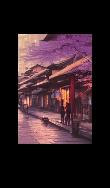 [LINE着せ替え] 和の夜桜#EJ129。の画像1