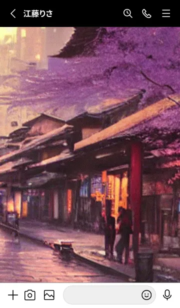 [LINE着せ替え] 和の夜桜#EJ129。の画像2