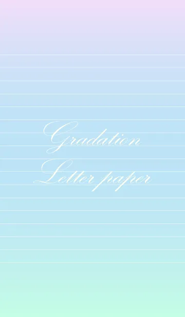 [LINE着せ替え] Gradation Letter paper -Green+Blue+Pink-の画像1