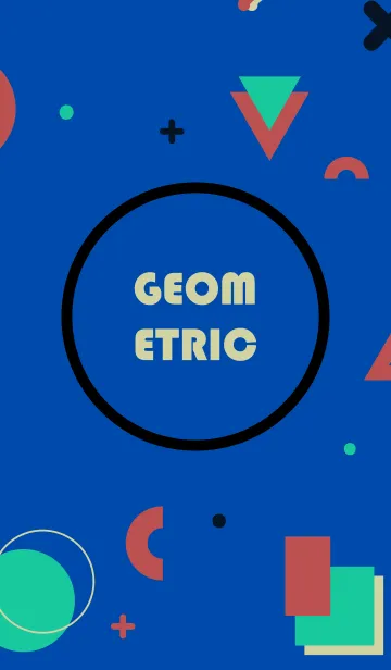 Flat Geometric Cobalt Blueの着せ替えメイン画像