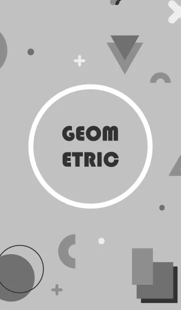 [LINE着せ替え] Flat Geometric Grayscale 2の画像1