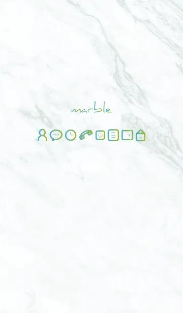 [LINE着せ替え] ライムグリーン : marble iconの画像1