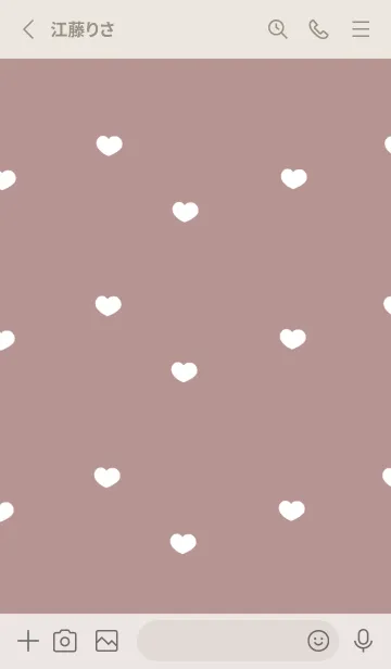 [LINE着せ替え] くすみピンク。まんまるハート。の画像2