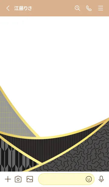 [LINE着せ替え] モダンな着せかえ 薄茶と黄色の画像2