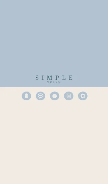 [LINE着せ替え] SIMPLE ICON BLUE - MEKYM 9の画像1