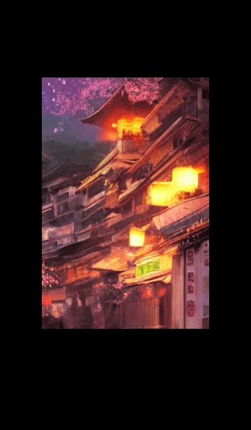 [LINE着せ替え] 和の夜桜#EK220。の画像1