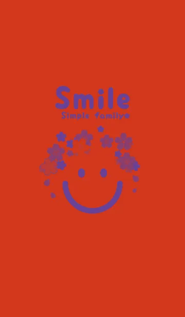 [LINE着せ替え] スマイル＆桜 緋色の画像1