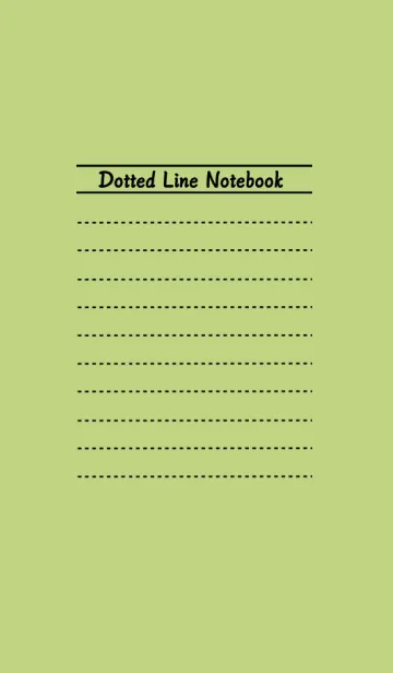 [LINE着せ替え] 点線カラーノート/リーフグリーン/ベージュの画像1