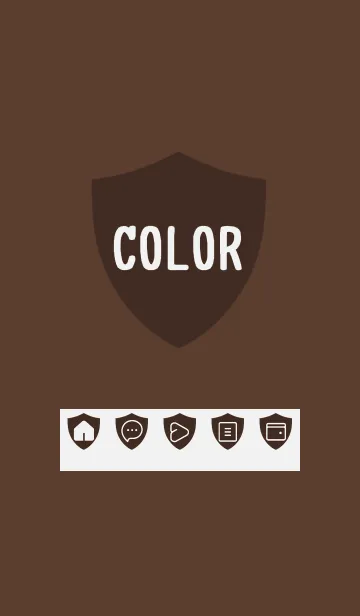 [LINE着せ替え] brown color Y21の画像1