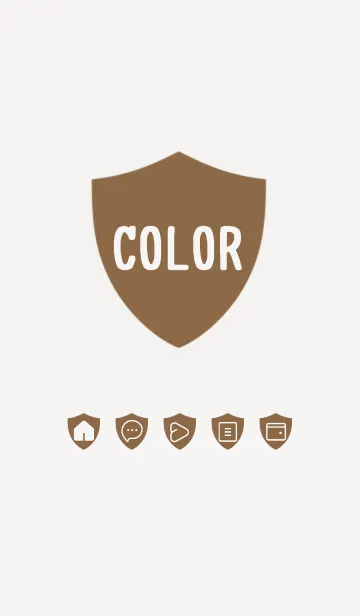 [LINE着せ替え] brown color Y23の画像1