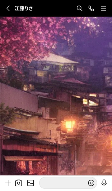 [LINE着せ替え] 和の夜桜#EK217。の画像2