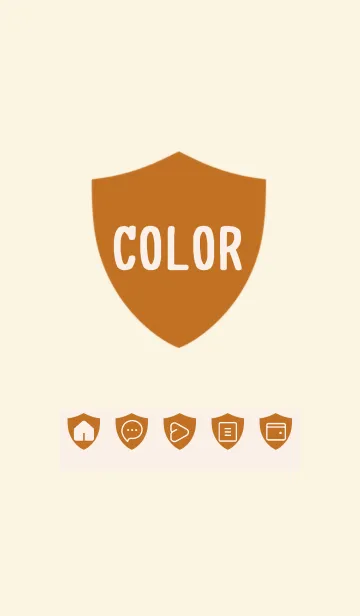 [LINE着せ替え] brown color Y25の画像1