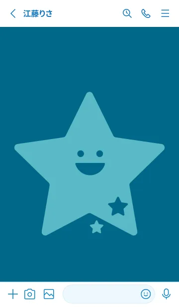[LINE着せ替え] 星型の着せかえ マリンブルーの画像2