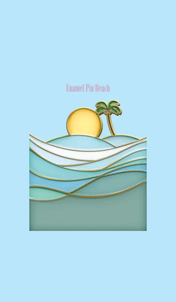 [LINE着せ替え] Enamel Pin Beach 24の画像1