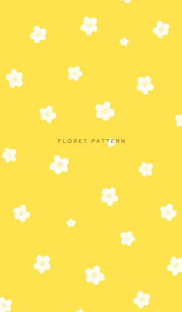 [LINE着せ替え] Floret Pattern - 04-05 ブラウン イエローの画像1