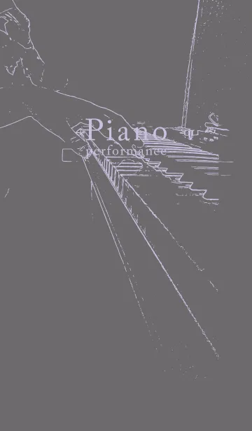 [LINE着せ替え] ピアノ演奏  鳩羽紫の画像1