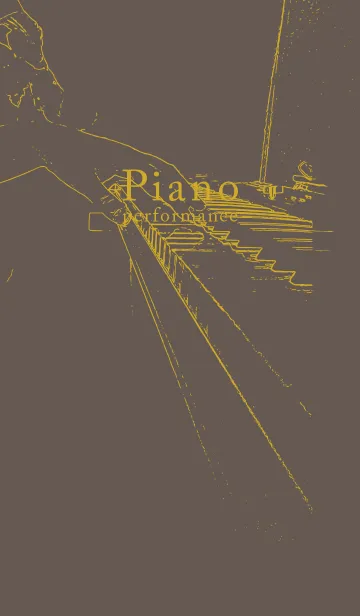 [LINE着せ替え] ピアノ演奏  栗色の画像1