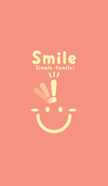 [LINE着せ替え] スマイル＆ヒラメキ 鮭色の画像1