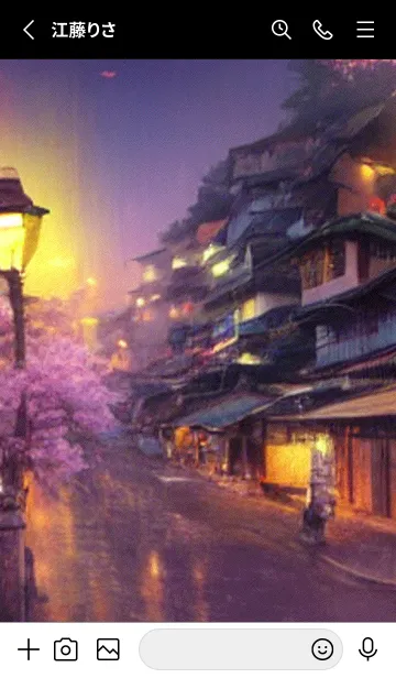 [LINE着せ替え] 和の夜桜#EL31。の画像2