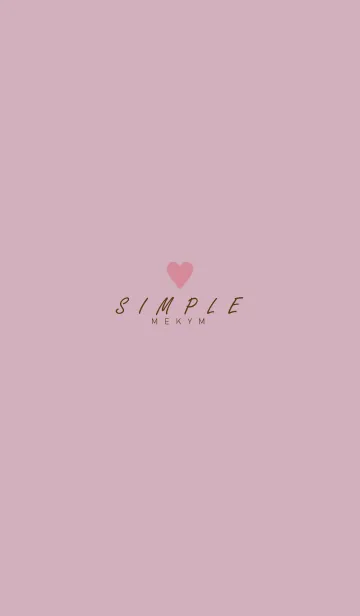 [LINE着せ替え] DUSKY PINK BROWN - SIMPLE HEART 31の画像1
