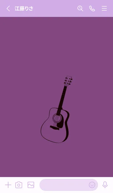 [LINE着せ替え] GUITAR COLOR  茄子紺の画像2