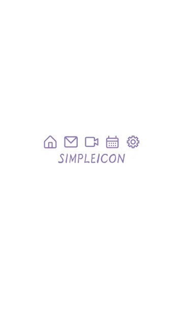 [LINE着せ替え] SIMPLE ICON -WHITE- 45の画像1