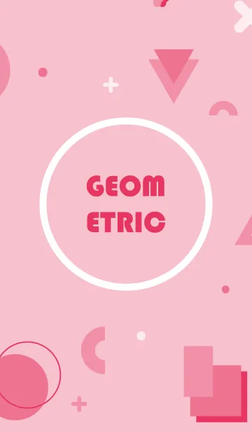 [LINE着せ替え] Flat Geometric Chantilly Pinkの画像1