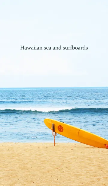 [LINE着せ替え] Hawaiian sea and surfboards-MEKYM 4の画像1