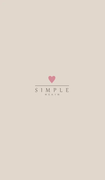 [LINE着せ替え] DUSKY BEIGE - SIMPLE HEART 31の画像1