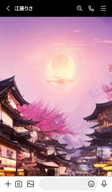 [LINE着せ替え] 和の夜桜#EK228。の画像2