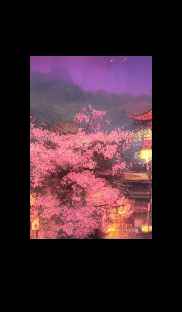 [LINE着せ替え] 和の夜桜#EK227。の画像1