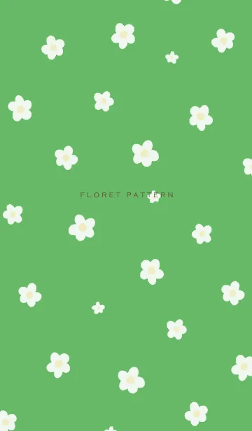 [LINE着せ替え] Floret Pattern - 05-01 グリーン 01 Ver.aの画像1