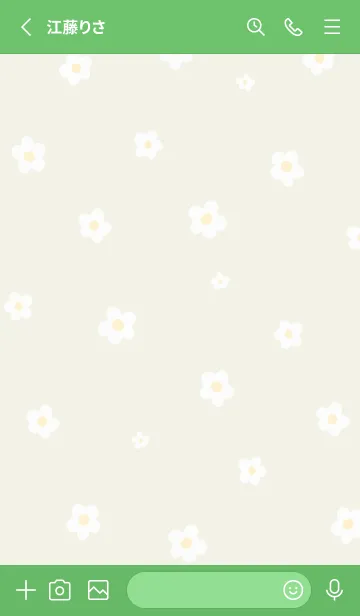 [LINE着せ替え] Floret Pattern - 05-01 グリーン 01 Ver.aの画像2