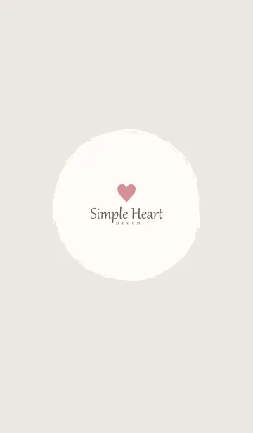[LINE着せ替え] Simple Heart Dusky Beige - NATURAL 7の画像1
