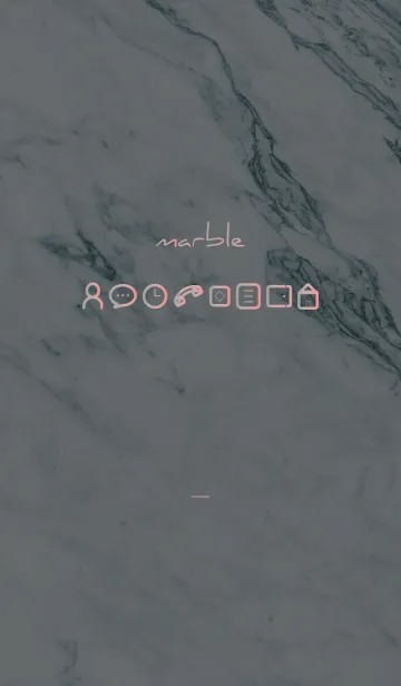 [LINE着せ替え] 黒とピンク : marble iconの画像1