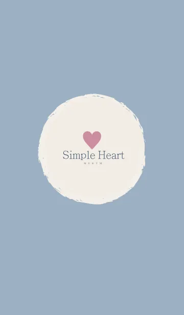 [LINE着せ替え] Simple Heart Blue - NATURAL 7の画像1