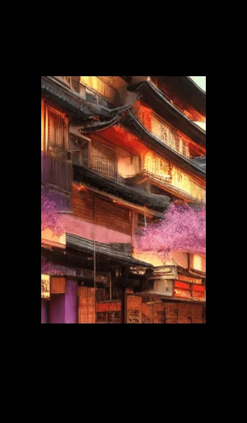 [LINE着せ替え] 和の夜桜#EL325。の画像1