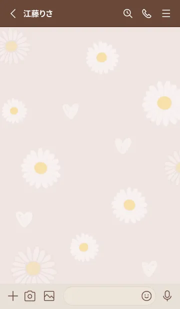 [LINE着せ替え] 春のデイジー♡pinkbrown08_1の画像2
