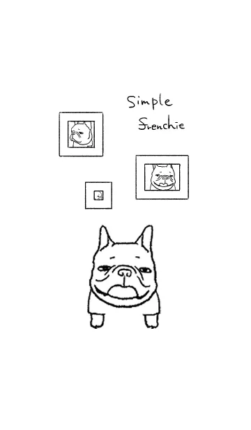 [LINE着せ替え] シンプルジト目フレンチブルドッグの画像1