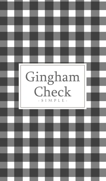 [LINE着せ替え] Gingham Check Black - SIMPLE 6の画像1